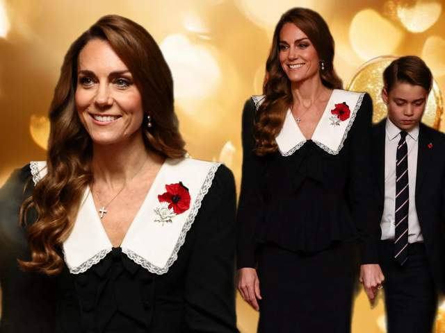 娃领大衣清新脱俗乔治王子当护花使者开元棋牌app凯特王妃走少女路线娃(图8)